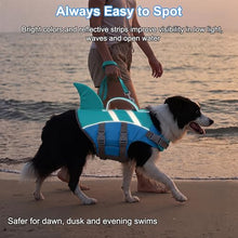Load image into Gallery viewer, Dogcheer Dog Shark Life Jacket for Small, Medium &amp; Large Dogs, Adjustable High Buoyancy Swim Vest with Rescue Handle, Reflective Pet Flotation Vest for Boating - Pine Green, M
