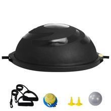 Load image into Gallery viewer, VEVOR 26-inch Half Exercise Ball Trainer, 1500 lbs Capacity Balance Ball, Includes Resistance Bands -Black
