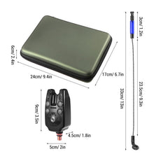 Load image into Gallery viewer, doorslay Adjustable, Volume and Sensitivity for Precise Detection Led Signal, Seamless Integration with Fishing Alarm, Fishing Bite Alarm Kit with Zipper (Blue)
