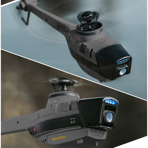 Scout Drone RC Helicopter, 2.4G 4CH Single Rotor Reconnaissance Military RC Aircraft with 1080P Wide-Angle Camera Gift for Adult