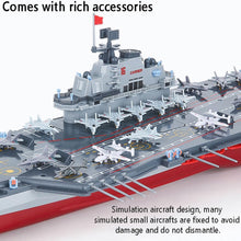 Load image into Gallery viewer, RC Boat, 30KM/H High Speed RC Aircraft Carrier, 2.4Ghz Simulated Electric RC Battleship, 26.7 Inches 1:438 Scale Water Remote Control Aircraft Carrier
