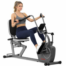 Load image into Gallery viewer, VANSWE Recumbent Exercise Bike with Arm Exerciser - Elliptical Recumbent Cross Trainer
