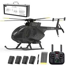 Load image into Gallery viewer, rcxperts YU Xiang F119S MD500 Remote Control Helicopter, 1/16 2.4G 9CH 250-Class 6-Axis Gyro Military RC Helicopter
