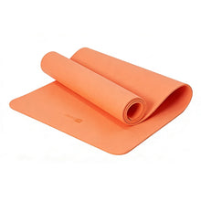 Load image into Gallery viewer, Keep 72" x 24" TPE Yoga Mat Non Slip, 1/4 Inch (6mm) Exercise Mat for Home Workout, Gym, Yoga, Pilates &amp; Stretching with Carrying Strap, Oat White, Orange
