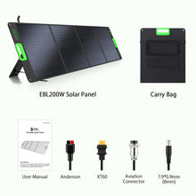 Load image into Gallery viewer, 2400W Home Emergency Power Station with 200W Foldable Solar Panel Blackout Backup Generator
