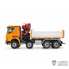 Load image into Gallery viewer, 1/14 8X8 3348 RC Hydraulic Dump Truck 3-Ways Remote Control Crane Tipper 2Speed Gearbox Light Sound System
