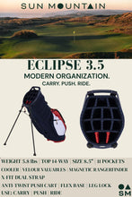 Load image into Gallery viewer, Sun Mountain Men's Eclipse 3.5 Stand Golf Bag, 14-Way Top, 2025 Model, Nickel Black White
