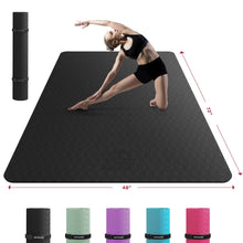Load image into Gallery viewer, HAPBEAR Extra Large Yoga Mat - 72"x48"x6mm (1/4 inch), Non-Slip, Durable, Eco-Friendly, Thick Wide Exercise Mat for Home Workouts, Yoga, Pilates, Stretching, Meditation (Barefoot Exercise)
