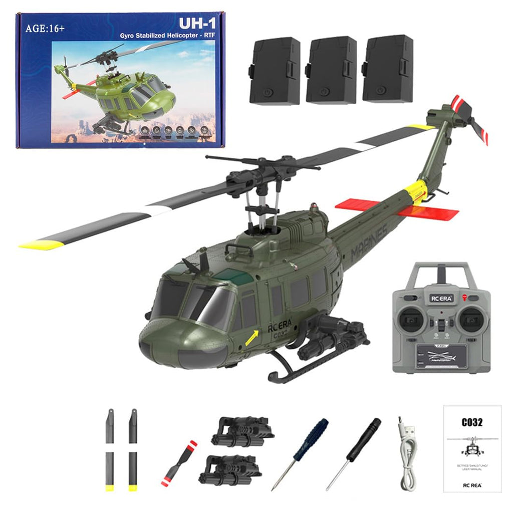 RC Helicopter for Adults - 1/48 Scale 2.4G 6CH Flybarless Remote Control Helicopter, 3D Stunt Flight & High-Precision RC Airplane