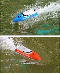RC Remote Control Boats for Lake/Pool/Pond, 2.4 GHz High Speed Mini Outdoor Adventure Electric RC Racing Boat-Orange
