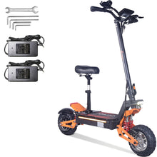 Load image into Gallery viewer, Electric Scooter Adults, 6000W Dual Motor Top Speed 52 MPH Distance Traveled 70 Miles, 11&quot; Off-Road Tires
