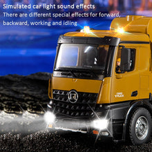 Load image into Gallery viewer, 10CH Remote Control Mixer Truck Toy, Cement Mixer Trucks for Boys, Rechargeable RC Construction Toys Vehicle (2 Battery）

