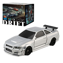 Load image into Gallery viewer, RC Electric Mini Racing Drift Car Model 1:43 Scale 2.4G Full Scale Linkage Light Set Max Speed 15km/h Indoor Mini RC Toys
