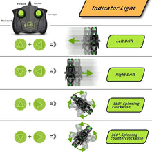 Load image into Gallery viewer, RC Motorcycle, Remote Control Motorcycle 360° Spinning Wheels Stunt Motorbike (Green)
