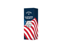 Load image into Gallery viewer, Callaway Golf Chrome Tour X 2026 Golf Balls(USA Stripe,One Dozen)
