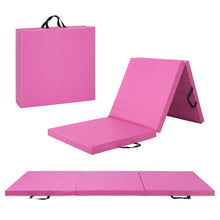 Load image into Gallery viewer, CAP Barbell Folding Exercise Mat – Durable, Anti-Tear, Thick Padding for Fitness, Aerobics, Gymnastics &amp; Home Workouts. 72"L x 24"W x 2"Thick. PINK
