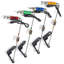 Load image into Gallery viewer, QCdeSoulBLV Bite Alarms Led, Carp Fishing Swingers Illuminated Bite Indicator Fishing Alarm Component with Hard Handle 4PCS, Swingers Indicator
