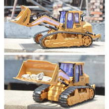 Load image into Gallery viewer, RC Skid Steer Loader Construction Truck 1/14 Remote Control Bulldozer Crawler with Lights 9 Channel RC Front Loader
