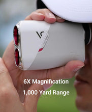 Load image into Gallery viewer, Voice Caddie TL1 Golf Laser Rangefinder with Slope Compensation - 6X Magnification, Pin Tracer Technology, Dual-Color OLED Display, Tournament Mode, Magnetic Mount and Signature Series Towel Bundle

