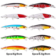 Load image into Gallery viewer, Bass Fishing Lures Kit Set Topwater Hard Baits Minnow Crankbait Pencil VIB Swimbait for Bass Pike Fit Saltwater and Freshwater (560-56pcs)
