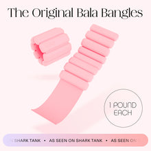 Load image into Gallery viewer, Bala Bangles Wrist &amp; Ankle Weights for Women &amp; Men - 1 lb Adjustable Weighted Bands - Blush
