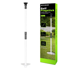 Load image into Gallery viewer, GEAVOUED 3FT Golf Flagstick for Backyard Practice Putting Green, Detachable Flag Pole with Ball Retrieval Base, Ideal for Golf Cup, Driving Range &amp; Country Club (3FT-WHITE-1PACK)
