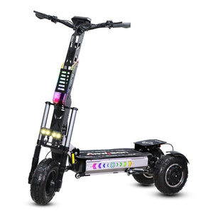 Heavy Duty Electric Scooter, Dual 6000W Motor for 40Miles Long Range and 40MPH Max Speed, 13" Off Road Three Wheels Foldable E Scooter