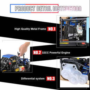 1/5 Gasoline Powered RC Truck for Adult 2.4G 32CXP Gasoline Engine Rock Crawler Remote Control Car