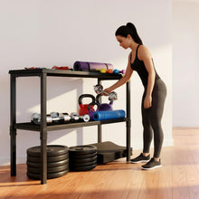 Load image into Gallery viewer, Commercial Heavy Duty Adjustable Dumbbell Stand &amp; Kettlebell Stand, Adjustable Dumbbell Weight Rack, Kettlebell Storage Rack, Weight Rack for Garage/Home Gym/Commercial with Non-Slip Base, Anti-Tip Safety &amp; Space-Saving Design, Weight Capacity 500/600/800

