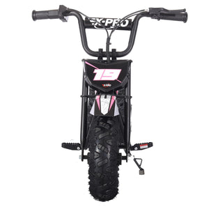 X-PRO XP250E 250W 24V Electric Dirt Bike with Chain Drive! 6.5" Wheels! Rear Disc Brakes! (Pink)