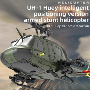 RC Helicopter - 1/48 Scale 2.4G 6CH Flybarless Remote Control Helicopter Model, 3D Stunt Flight & High-Precision RC Airplane