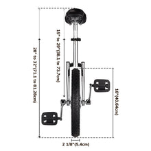Load image into Gallery viewer, 16&quot; Inch Wheel Unicycle Leakproof Butyl Tire Wheel Cycling Outdoor Sports Fitness Exercise Health Silver
