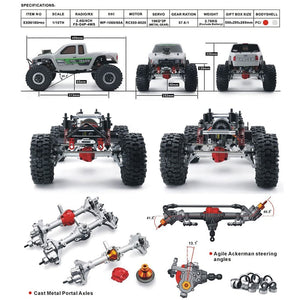 RC Cars High Speed Remote Control Car for Kids Adults 1:10 Scale 4X4 Off Road Monster Trucks, 2.4GHz All Terrain