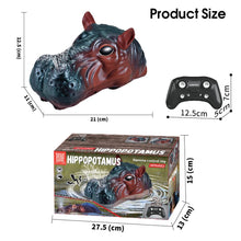 Load image into Gallery viewer, RC Boat for Kids, Hippo Remote Control Boat for Lake River &amp; Pool, 2.4GHz Simulation Hippopotamus Head Electric Boat Spoof Toy

