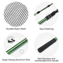 Load image into Gallery viewer, Fishing Landing Net with Telescoping Pole Handle, Super Strong Aluminum, 61" Full Extended, Rubber Coated Net
