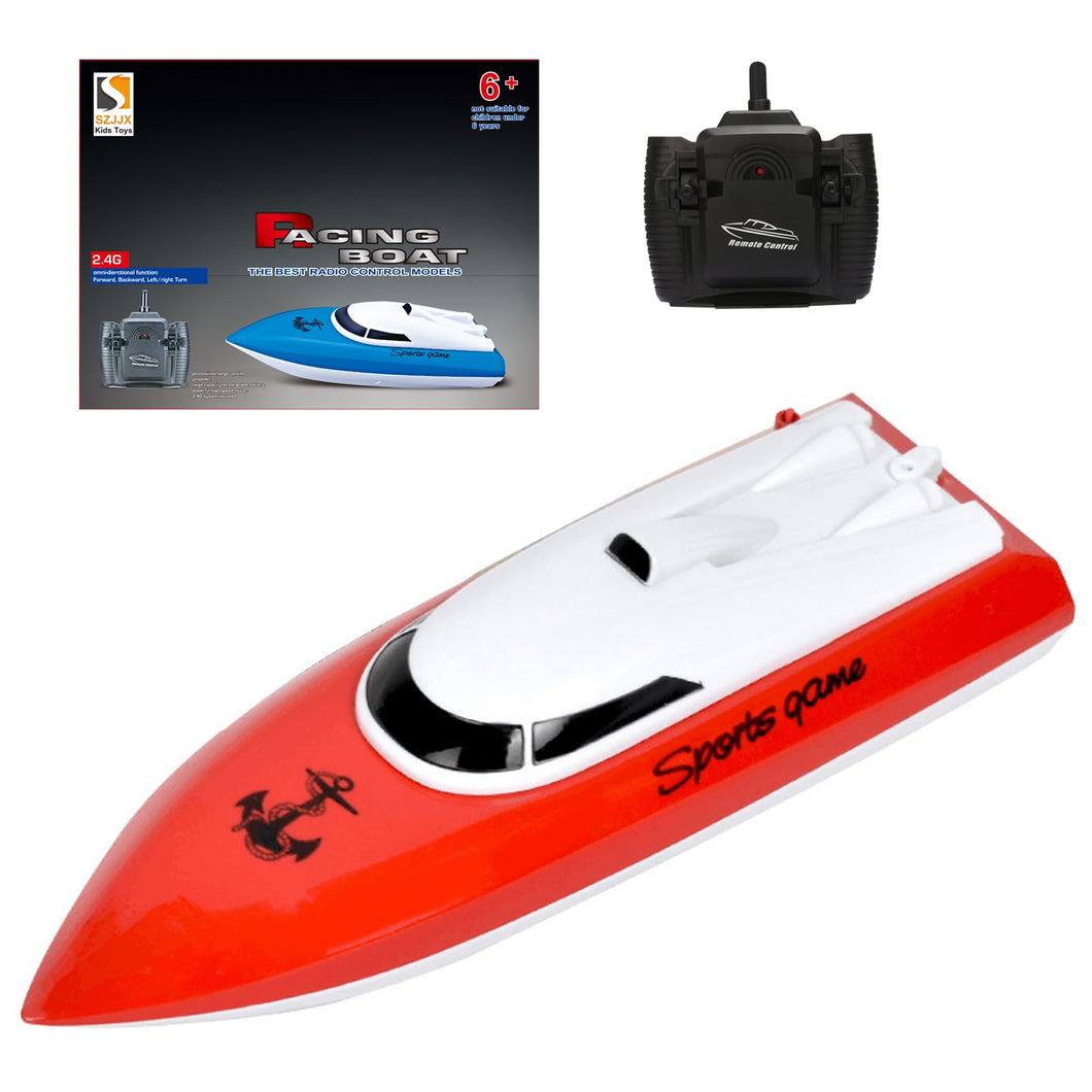 RC Remote Control Boats for Lake/Pool/Pond, 2.4 GHz High Speed Mini Outdoor Adventure Electric RC Racing Boat-Orange