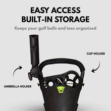 Load image into Gallery viewer, Qwik Fold 3 Wheel Push Pull Golf Cart - Lime
