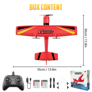 2 Channel RC Airplane, Ready to Fly, 2.4GHz Remote Control Plane, Easy to Fly Glider for Kids & Beginners (Blue)