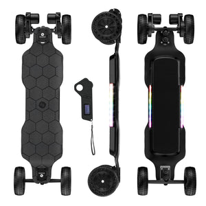 Electric Skateboard with Remote, 3000W Brushless Motor, 32 Mph Top Speed & 28 Miles Range, IP54 Waterproof, Electric Longboard Offroad