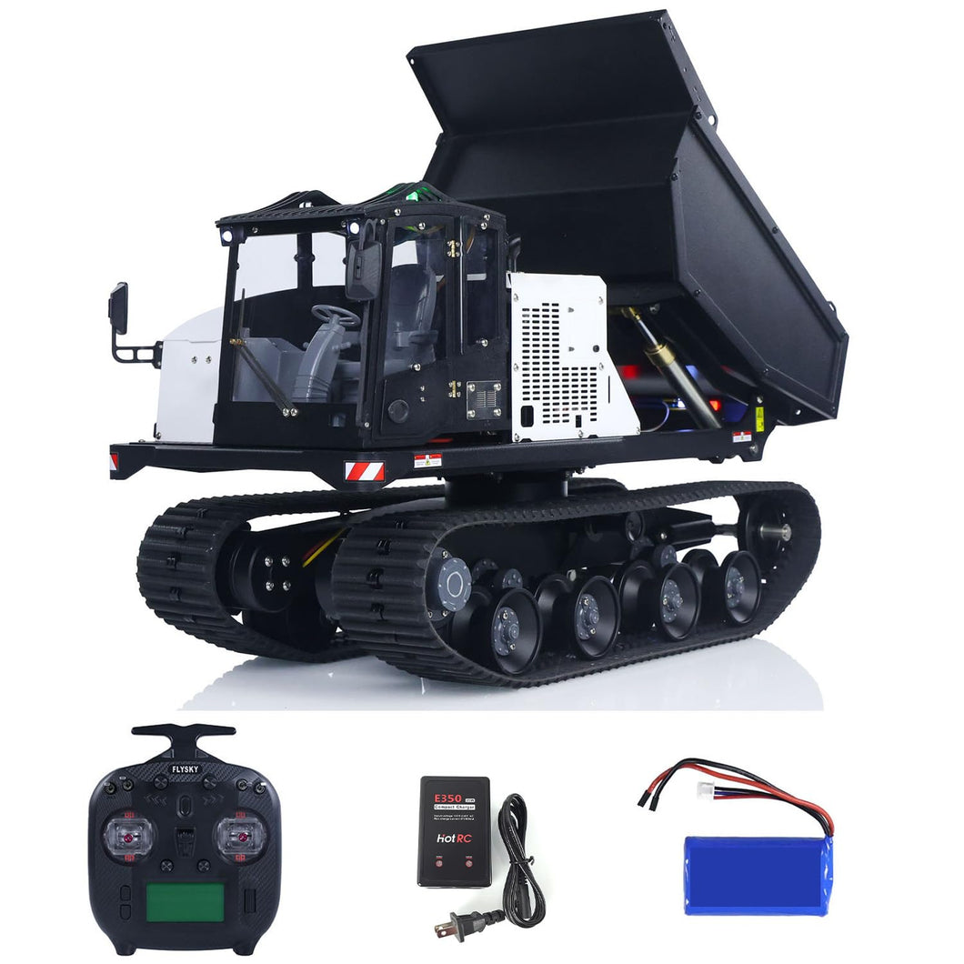 RC HOBBY Metal 1/14 RC Hydraulic Crawler Dump Truck RC Engineering Vehicles T14R Radio Controlled Tracked Tipper