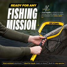 Load image into Gallery viewer, Beyond Braid Floating Fishing Net with Handle – Folding Fishing Net for Easy Storage – Telescopic Landing Net for Bass, Trout, Kayak &amp; Boat Fishing – Durable, Lightweight &amp; Fish Friendly
