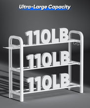 Load image into Gallery viewer, Ansionsol 3-Tier Adjustable Dumbbell Rack -White(Rack Only)
