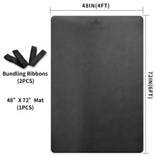 Load image into Gallery viewer, Hatha Yoga Large TPE Yoga Mat 6'x4'x1/2" Extra Thick Non-Slip Exercise Mat - for Yoga Pilates &amp; Home Gym Workouts(Black)
