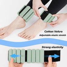 Load image into Gallery viewer, Wrist and Ankle Weights for Women &amp; Men 2 Pack (1lb Each) (Green)
