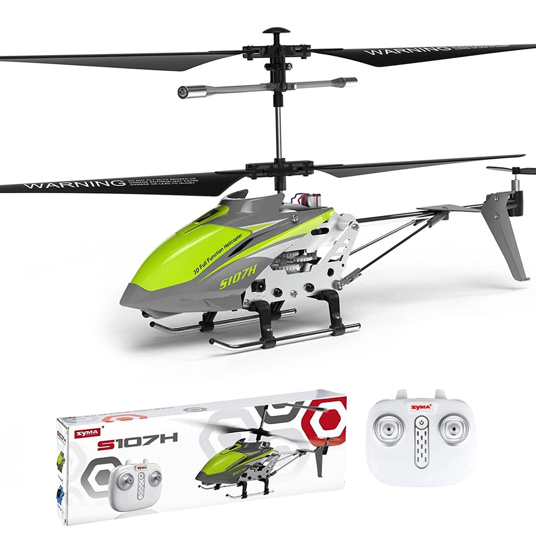 Remote Control Helicopter, SYMA S107H Mini RC Helicopter with Gyro, Altitude Hold, One Key Take Off/Landing for Adults Kids(Green)