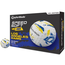 Load image into Gallery viewer, TaylorMade Golf SpeedSoft NFL Ink Golf Balls, Los Angeles Rams, 1 Dozen
