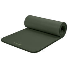 Load image into Gallery viewer, Retrospec Solana Yoga Mat 1" Thick w/Nylon Strap for Men &amp; Women - Non Slip Exercise Mat for Home Yoga, Pilates, Stretching, Floor &amp; Fitness Workouts - Wild Spruce
