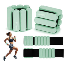 Load image into Gallery viewer, Wrist and Ankle Weights for Women &amp; Men 2 Pack (1lb Each) (Green)

