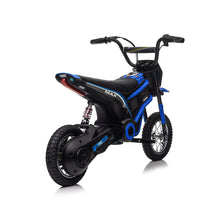 Load image into Gallery viewer, Kids Ride On 24V Electric Toy Motocross Motorcycle Dirt Bike-XXL Large, Speeds up to 14.29MPH,Dual Suspension, Blue
