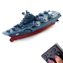 Load image into Gallery viewer, Military Remote Control Aircraft Carrier Model RC Boat Ship Speedboat Yacht Electric Water Toy - Blue (2.4G, No Antenna)
